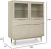 Highboard Enimeta Eiche Whitewash 146 cm - 4 Türen, 2 Schubladen, LED & Soft-Close Bild 2