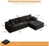 LITBIRD Sofa Modulares L-förmiges Ecksofa mit Schlaffunktion, 272 x 175 x 61 cm, 1 Teile, Rahmenloses Schlafsofa mit symmetrischem Doppelsitz, montagefrei Bild 2