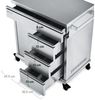 BURNHARD® Grill Beistellwagen mit Edelstahl-Arbeitsfläche, Grilltisch, 4 Soft-Close Schubladen, Vollgummi-Rollen – kompatibel mit EARL & FRED Gasgrills - Edelstahl - #946338 Bild 3