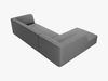 Micadoni 4-Sitzer Modular Sofa Ruby Links Strukturierter Stoff Ottawa Grau Bild 5