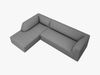 Micadoni 4-Sitzer Modular Sofa Ruby Links Strukturierter Stoff Ottawa Grau Bild 4
