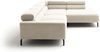 KAWOLA Sofa DELIA Ecksofa XL Cord cremeweiß Recamiere rechts 74 x 219 x 312 cm Bild 5