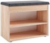 KOMTO Schuhschrank Schuhbank mit Sitzfläche Schuhschrank mit Sitzbank Flur Bank Sofia Eiche 60 x 48 x 32 cm Bild 2