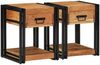 vidaXL Nachttisch 2 pcs Braun 40 x 40 x 50 cm Massivholz Akazie 4016705 Bild 5