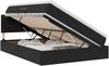 vidaXL Bett mit Stauraum und LED mit LED Schwarz 140 x 190 cm Samt 3371393 Bild 2