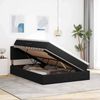 vidaXL Bett mit Stauraum und LED mit LED Schwarz 140 x 190 cm Samt 3371393 Bild 4
