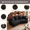 COMHOMA Sofa modulares Schlafsofa, Polstersofa, 3-Sitzer Sofa, Sektionscouch, Keine Montage erforderlich, mit Aufbewahrungstasche, schlaffunktion Bild 2