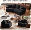 COMHOMA Sofa modulares Schlafsofa, Polstersofa, 3-Sitzer Sofa, Sektionscouch, Keine Montage erforderlich, mit Aufbewahrungstasche, schlaffunktion Bild 3