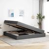vidaXL Aufbewahrungsbett mit Matratze Dunkelgrau 200 x 200 cm 3399683 Bild 4