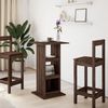 vidaXL Bartisch mit Ablagen, Holzwerkstoff, 60 x 60 x 102 cm, Braun Eiche Bild 3
