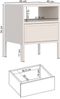 Selsey 'Velveto' – Nachttisch mit Schublade und Nische, schwarz, 45 cm Bild 5