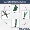 Sonnenschirm rechteckig LOTI 300cm Grün UV-Schutz, Kippbar, Kurbelsystem Ampelschirm rechteckig Freiarm Sonnenschirm 300 cm Kurbelschirm Standschirm Sonnenschutz Gartenschirm Bild 3