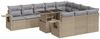 vidaXL 11-tlg. Garten-Sofagarnitur mit Kissen Beige Poly Rattan 3326550 Bild 2