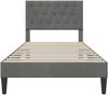 vidaXL Bettrahmen mit Kopfteil Dunkelgrau 90 x 200 cm Samt 42027638 Bild 4