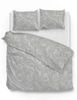 Zo! Home Cotton Bettwäsche 200x200 Paisley di Lino Dove grey silber grau meliert Bild 5