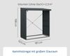 Hörmann Ecostar Metall Kaminholzregal Trend Typ 2, anthrazit, 181 x 103 x 198 cm (T x B x H) Bild 5