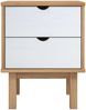 vidaXL Nachttisch OTTA Braun & Weiß 45x39x57 cm Massivholz Kiefer 348578 Bild 3