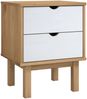 vidaXL Nachttisch OTTA Braun & Weiß 45x39x57 cm Massivholz Kiefer 348578 Bild 2