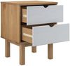 vidaXL Nachttisch OTTA Braun & Weiß 45x39x57 cm Massivholz Kiefer 348578 Bild 4