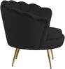 Sessel Muschelsessel Samt Schwarz Bild 3