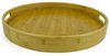 Macosa Home Dekotablett Tablett rund Bambus 30 cm Holz mit Griff Dekoschale (modern groß mit Griffen, Wohn-Accessoire Holzscale Dekotablett), Deko-Tablett Tisch-Dekoration Holztablett Bild 5