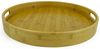 Macosa Home Dekotablett Tablett rund Bambus 30 cm Holz mit Griff Dekoschale (modern groß mit Griffen, Wohn-Accessoire Holzscale Dekotablett), Deko-Tablett Tisch-Dekoration Holztablett Bild 3