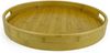 Macosa Home Dekotablett Tablett rund Bambus 30 cm Holz mit Griff Dekoschale (modern groß mit Griffen, Wohn-Accessoire Holzscale Dekotablett), Deko-Tablett Tisch-Dekoration Holztablett Bild 4