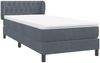vidaXL Boxspringbett mit Matratze Dunkelgrau 80x210 cm Samt 3317758 Bild 4