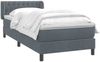 vidaXL Boxspringbett mit Matratze Dunkelgrau 80x210 cm Samt 3317758 Bild 3
