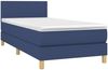 vidaXL Boxspringbett mit Matratze Blau 90x200 cm Stoff 3140431 Bild 3