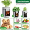 Sunicol Pflanzkübel Pflanzsäcke Kartoffeln aus Vlies Stoff, Doppelseitiges Klettfenster (2 St), 5-10 Gallonen, mit Starken Griffen, für Tomaten,Kartoffeln, Pflanzen Bild 3