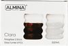 2er Trinkgläser-Set 350 ml Wave-Style Kaffeegläser Getränkebecher transparent Bild 5