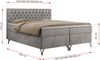 Boxspringbett mit Kopfteil und Topper, Polsterbett - GRIMALDI - 180 x 200 cm - Hellgrau Velvet - H4 Bild 5