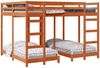 vidaXL Dreifach Etagenbettrahmen Wachsbraun 160 x 200 cm 3414563 Bild 2