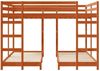 vidaXL Dreifach Etagenbettrahmen Wachsbraun 160 x 200 cm 3414563 Bild 4