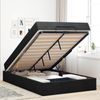 vidaXL Bettgestell mit Matratze 2 pcs Schwarz Samt 3399554 Bild 4