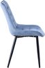HOMAVO 6er Set 'YZ2' Esszimmerstuhl mit geradlinige Karosteppung, Samt blau, 53 x 62,5 x 88 cm Bild 3