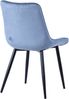 HOMAVO 6er Set 'YZ2' Esszimmerstuhl mit geradlinige Karosteppung, Samt blau, 53 x 62,5 x 88 cm Bild 4
