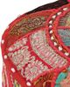 vidaXL Patchwork Sitzpouf Rund Baumwolle Handgefertigt 40x20 cm Rot 246571 Bild 3