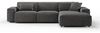 KAWOLA Sofa RANI Ecksofa Cord grau Recamiere rechts 71 x 189 x 299 cm Bild 3