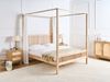 Himmelbett Holz HARFLEUR 160 x 200 cm Hellbraun Bild 3