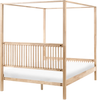 Himmelbett Holz HARFLEUR 160 x 200 cm Hellbraun Bild 5