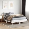 vidaXL Massivholzbett ohne Matratze Weiß 120x200 cm Kiefernholz 842599 Bild 3