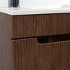 Badplaats Gäste-WC Waschtisch Set Thermis 40x22 cm Walnuss Braun - Badmöbel Set mit Waschbecken und Unterschrank, Vormontiert und mit Soft-Close Bild 3