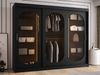 Kleiderschrank Bimaza 250 mit Schubladen und LED Beleuchtung (Farbe: Schwarz) Bild 2