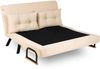 Dmora 2-Sitzer SchlafsofaCalvin, Verwandelbares Sofa, Lineare Stoffstruktur, Schlafsessel mit Stauraum, 133x78 h78 cm, Creme Bild 4