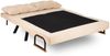 Dmora 2-Sitzer SchlafsofaCalvin, Verwandelbares Sofa, Lineare Stoffstruktur, Schlafsessel mit Stauraum, 133x78 h78 cm, Creme Bild 5