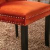 Esszimmerstuhl Samt Orange Massivholz mit hoher Rückenlehne, 2er-Set,H 95 x T 50 x B 62 cm Bild 2