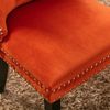 Esszimmerstuhl Samt Orange Massivholz mit hoher Rückenlehne, 2er-Set,H 95 x T 50 x B 62 cm Bild 5