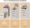 TWSOUL Schminktisch Multifunktionaler Schminktisch, Schminktisch mit LED-Beleuchtung, Mit Make-up-Hocker und Stauraum, 48*40*82cm Bild 3